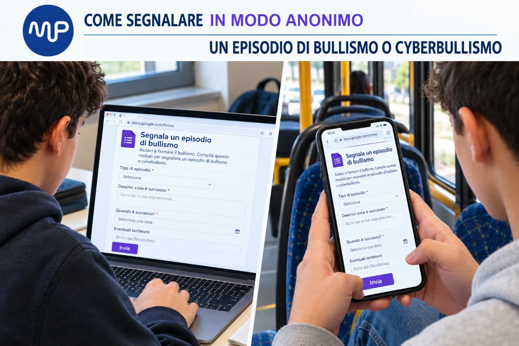 Utilizzare un dispositivo digitale, smartphone o personal computer, per compilare i moduli di segnalazione